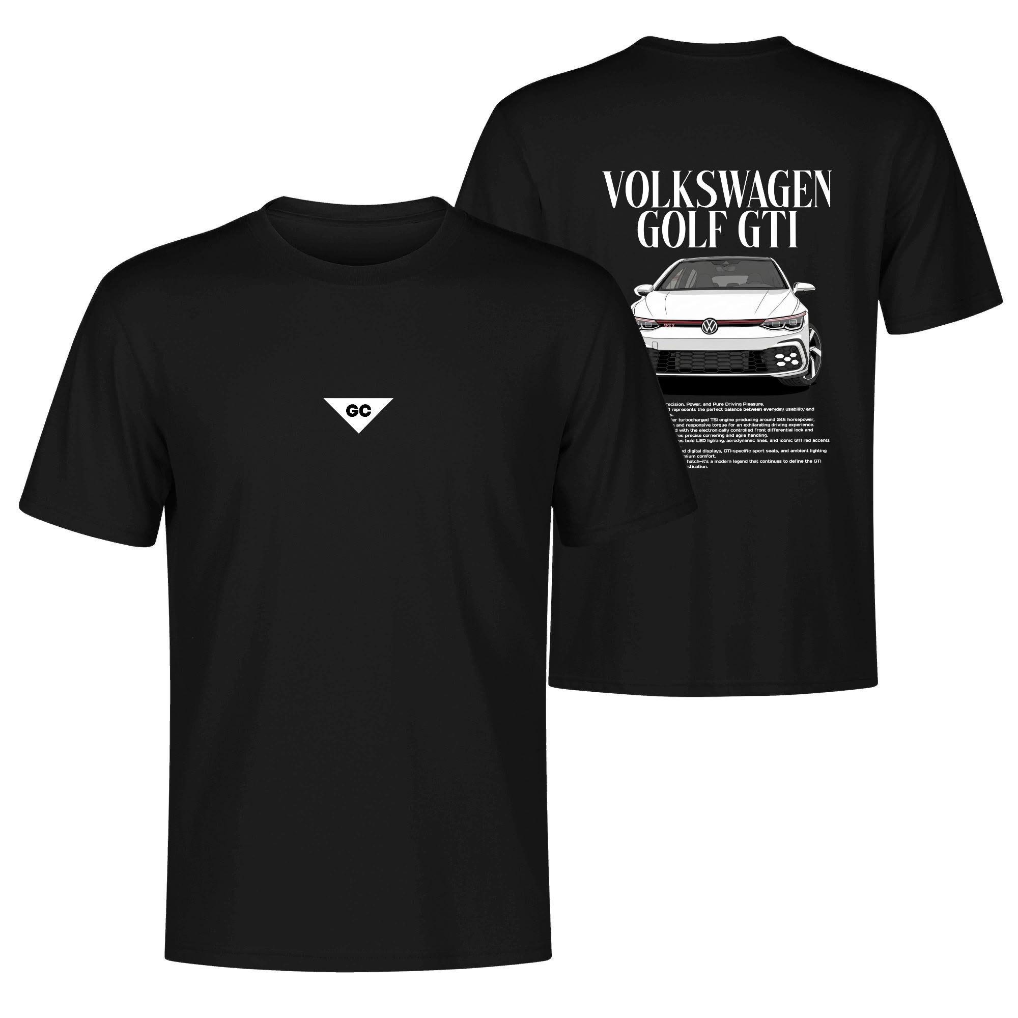 Double Side Printing -Unisex Crew Neck Short Sleeve T Shirt